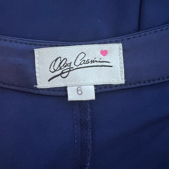 OLEG CASSINI BLACK TIE EVENING COCKTAIL DRESS SLEEVELESS SEQUIN NAVY SIZE 6 - Picture 10 of 15